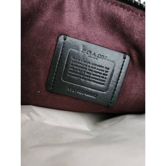 Coach Wristlet Leather Brown Saturn Planet Canvas Horse Carriage 86097 Women New - Picture 5 of 5
